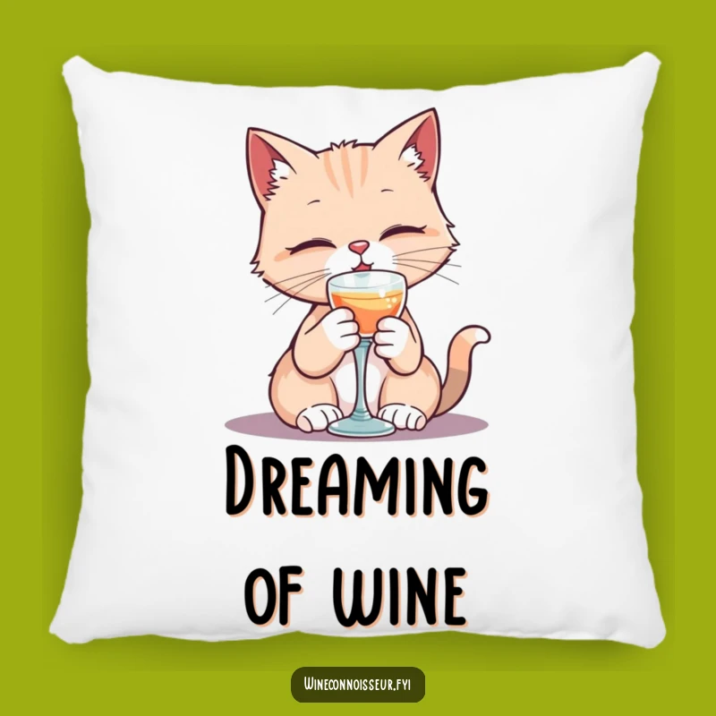 Funny Cat Goblet Pillow: Elegant Comfort & Feline Sipping Humor Gift
