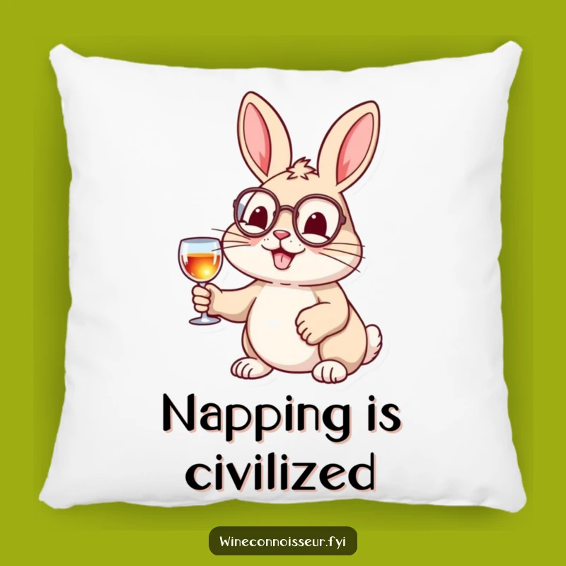 Funny Monocle Rabbit Pillow, Soft & Elegant Cushion Gift