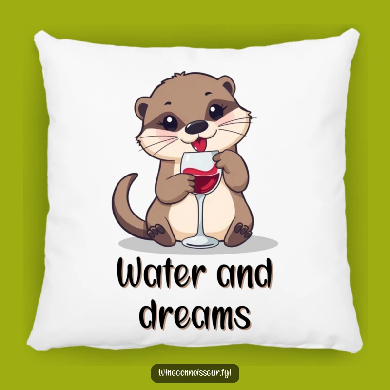 Funny Otter Wine Pillow: Cozy Comfort with a Playful Twist