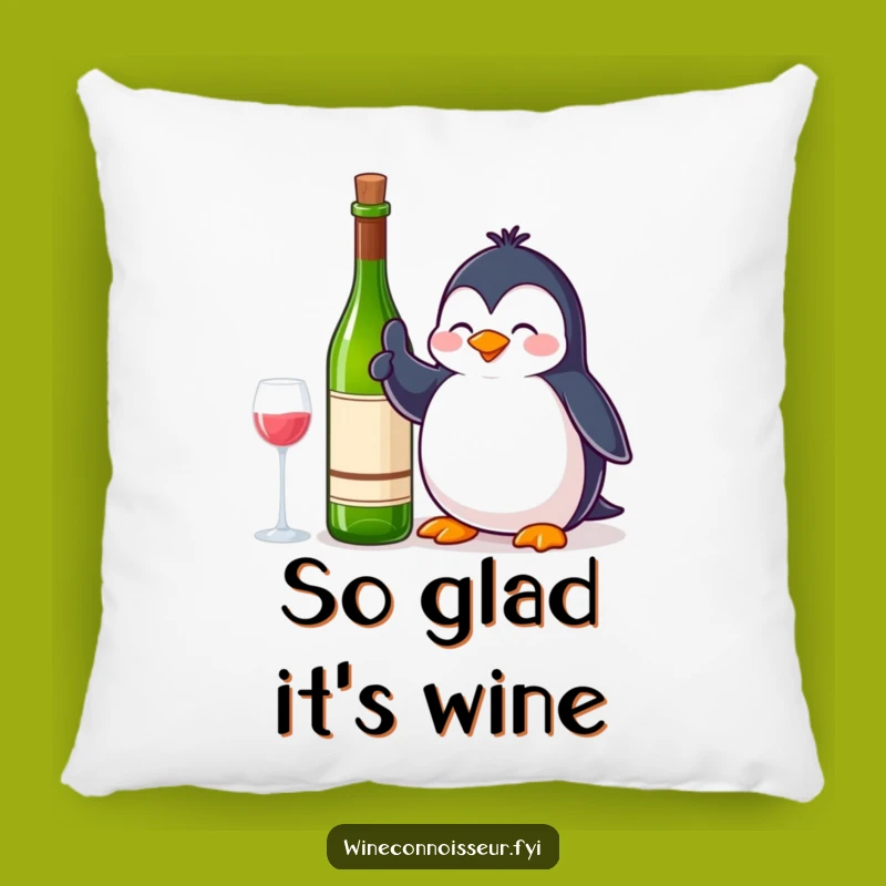 Funny Penguin Thumbs Up Wine Pillow - Cozy Comfort with a Happy Funny Gift