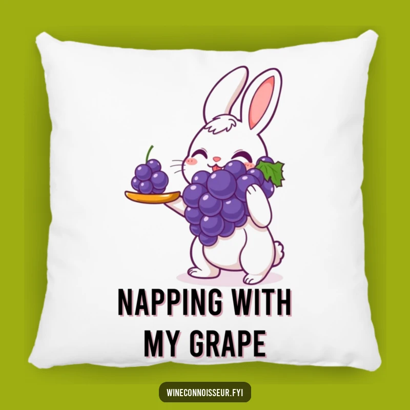 Funny Rabbit Comfort Pillow: Perfect Grape Care, Cozy Funny Gift