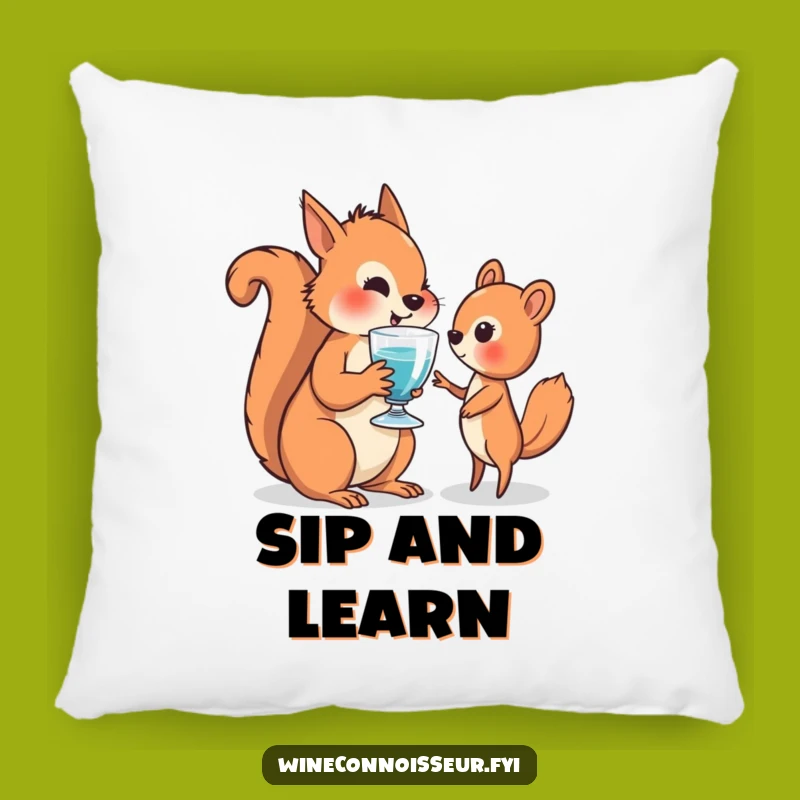 Funny Wise Squirrel Sharing Pillow: Cozy Comfort, Adorable Funny Gift