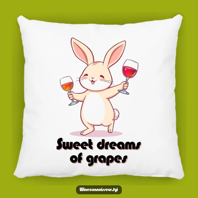 Funny Rabbit Wine Glass Waltz Pillow - Cozy Comfort with a Whimsical Funny Gift
