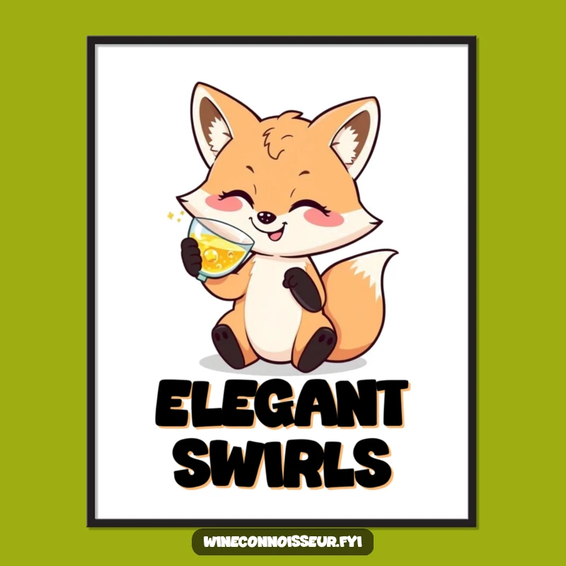 Funny Fox Digital Art: Sophisticated Character, Instant Download Funny Gift Art