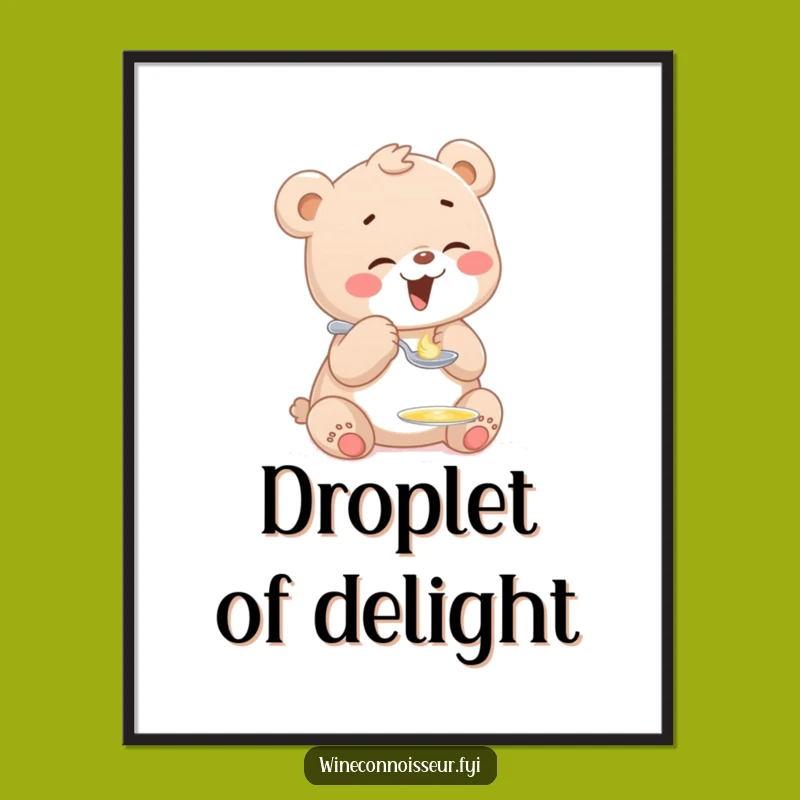 Funny Giggling Bear Cub Digital Art - Instant Humor Download