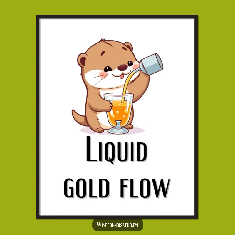 Funny Playful Otter Digital Art - Instant Bar Style