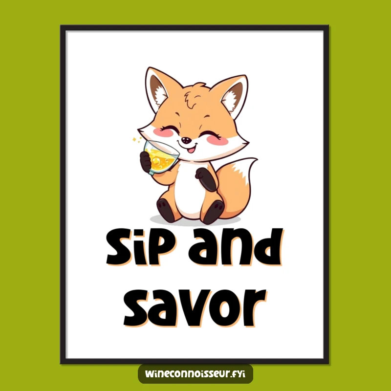 Funny Sophisticated Fox Digital Art: Elegant Swirl Masterpiece, Perfect Humorous Decor Gift