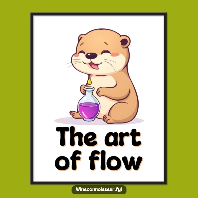 Funny Otter Decanter Digital Art: Instant Calm! A Wonderful Funny Gift!