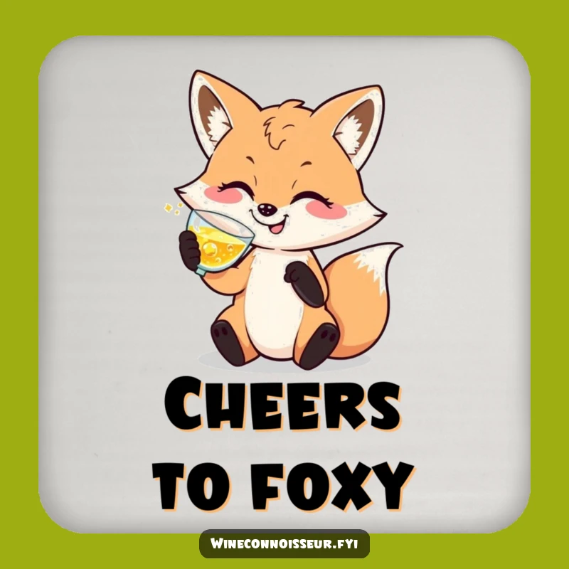 Funny Fox Coaster Set: Sophisticated Character, Protect Surfaces with Funny Gifts