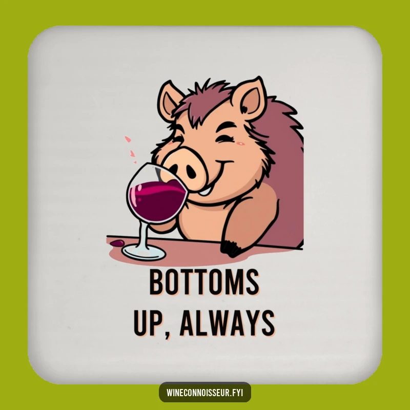 Funny Boar Wine Coaster: Protect Surfaces with Jovial Charm