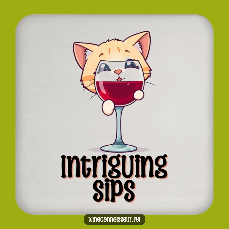 Funny Cat Wine Coaster Set: Protect Surfaces with Comical Intrigue!