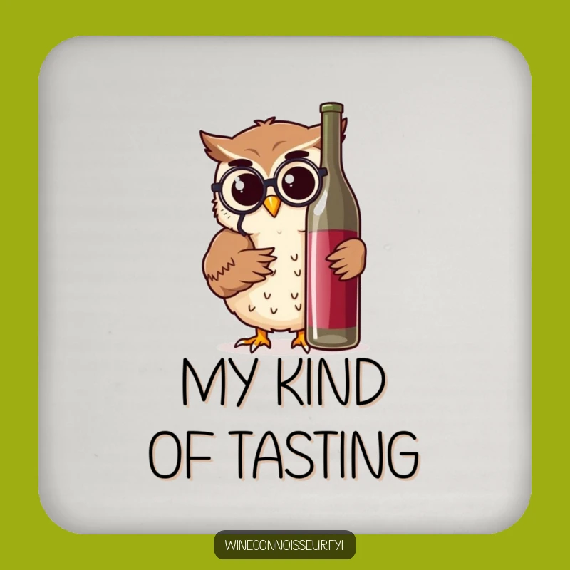 Funny Owl Wine Coaster - Protect Surfaces with Sophisticated Humor, Perfect Gift