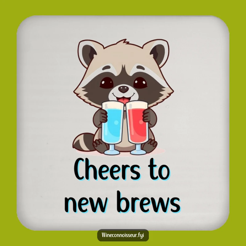 Funny Raccoon Lab Coasters: Protect Surfaces with Scientific Flair