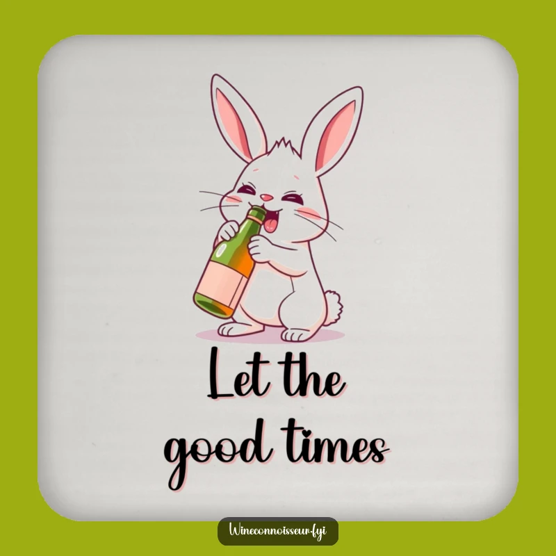 Funny Rabbit Celebration Coaster - Protect Surfaces with Party Spirit, Perfect Gift
