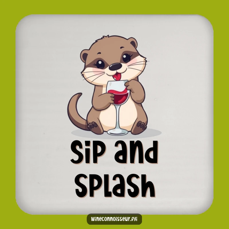 Funny Otter Wine Coasters: Protect Surfaces with Playful Elegance