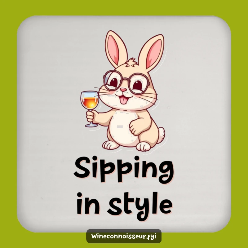 Funny Monocle Rabbit Coaster, Elegant Protection for Surfaces Gift