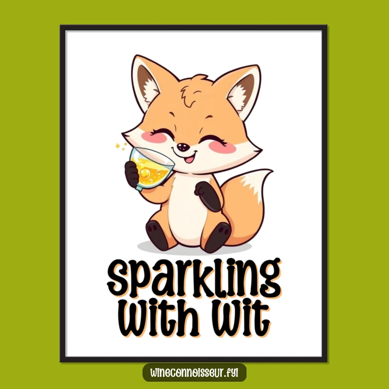 Funny Fox Poster: Sophisticated Character Art, Perfect for Walls and Funny Gift Decor