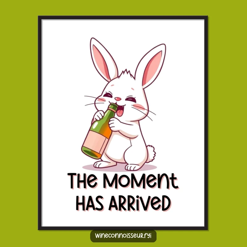 Funny Rabbit Party Poster - Instant Vibrant Decor, Perfect Humorous Gift for Celebrations