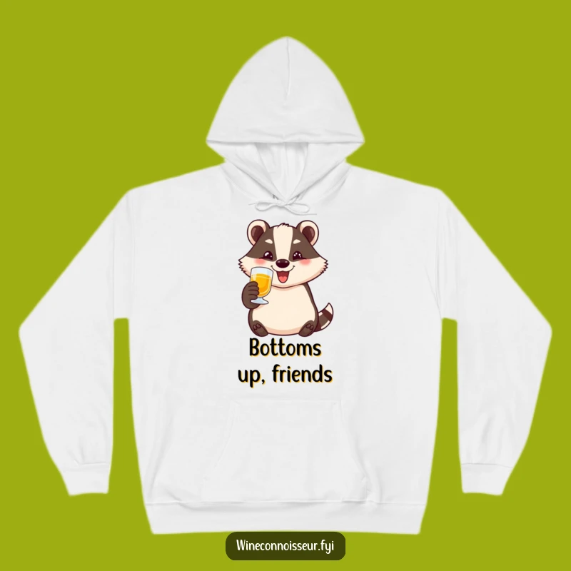Cozy Funny Badger Toasting Hoodie: Warmth Meets Humor in a Perfect Gift