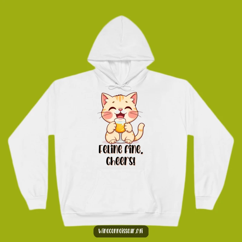 Funny Cat Toasting Hoodie - Cozy Celebration Wear, Gift Idea