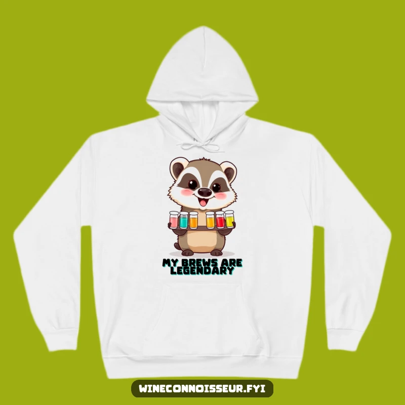 Funny Badger Tasting Flight Hoodie: Cozy Comfort & Hilarious Animal Charm