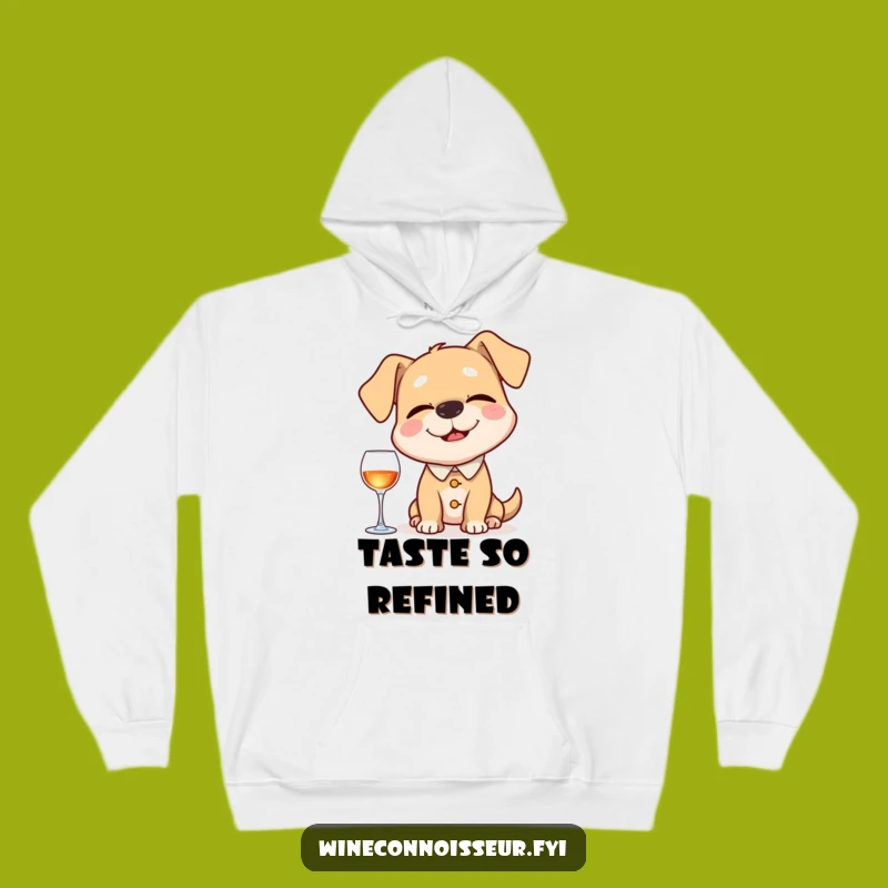 Funny Dog Sommelier Hoodie: Cozy Pup Sipping Aromas, Ideal Funny Gift