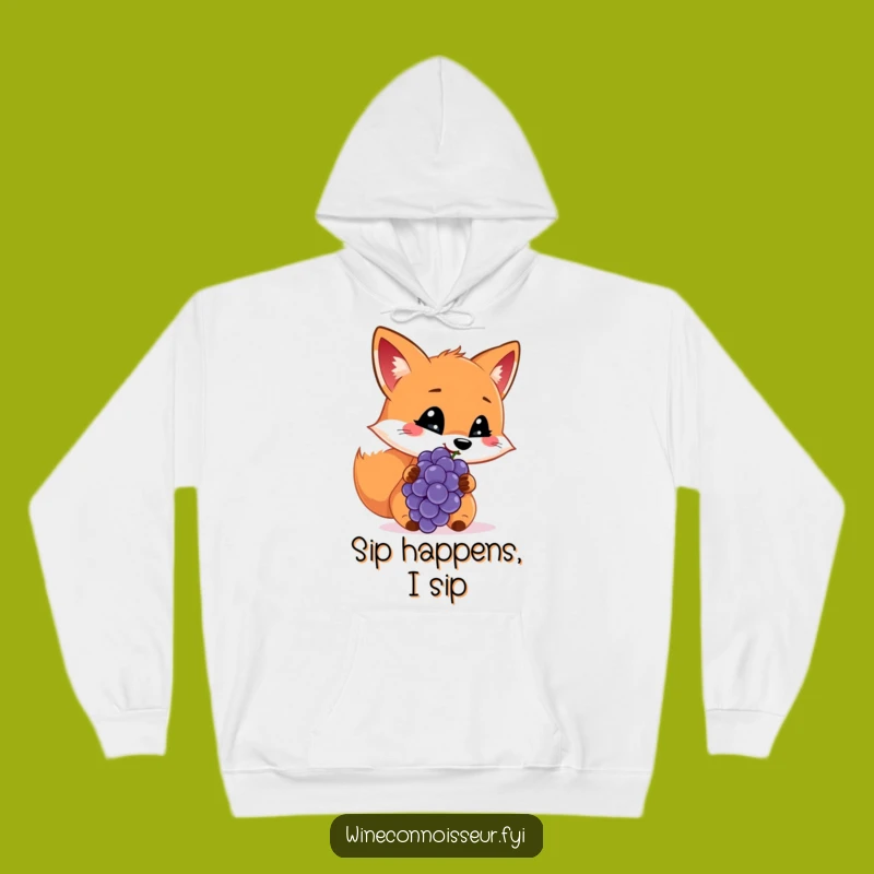 Funny Fox Grape Hoodie: Cozy Comfort with a Discerning Fox