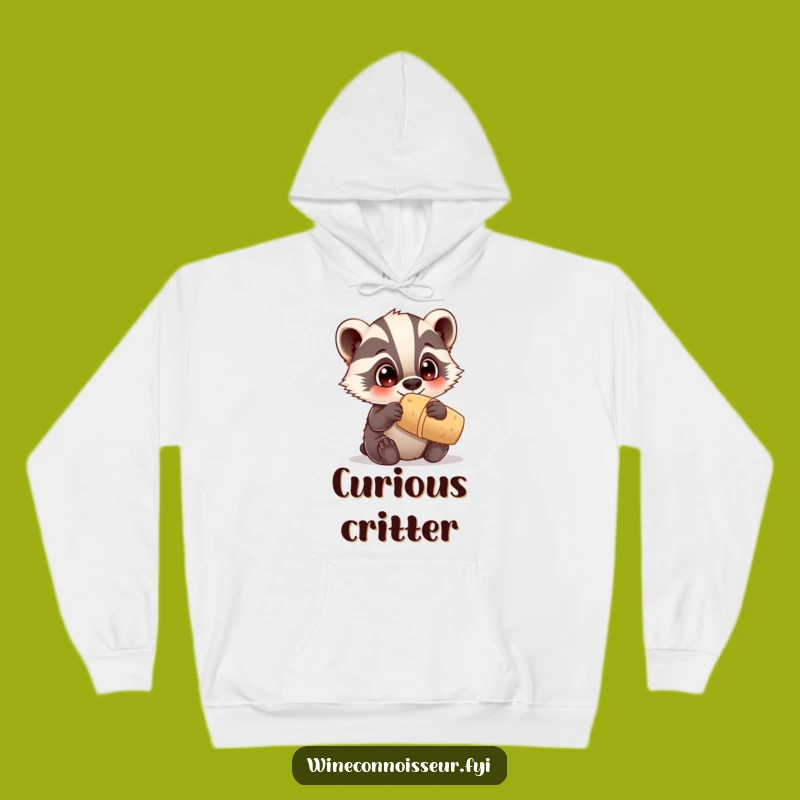 Funny Kawaii Badger Cork Hoodie: Cozy Curiosity, Perfect Funny Gift