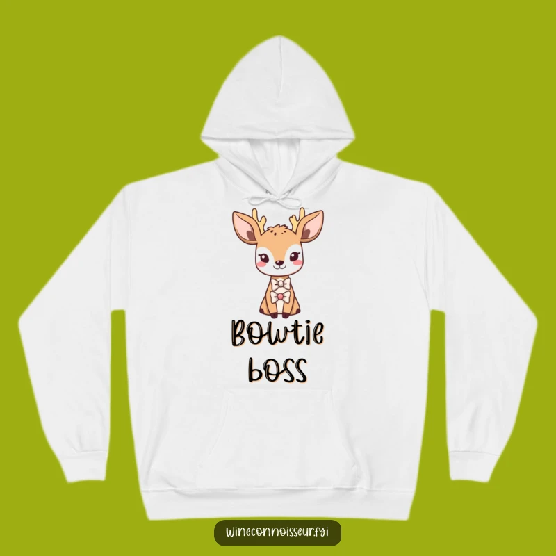 Funny Kawaii Deer Bowtie Hoodie: Cozy Sophistication, Perfect Funny Gift