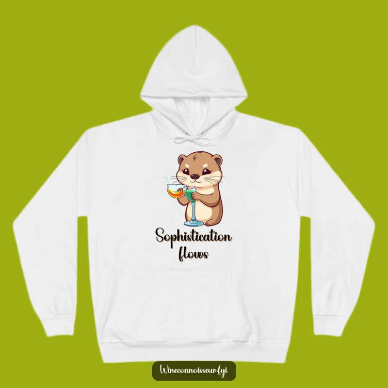 Funny Otter Swirling Hoodie - Cozy Sophistication, Gift Idea