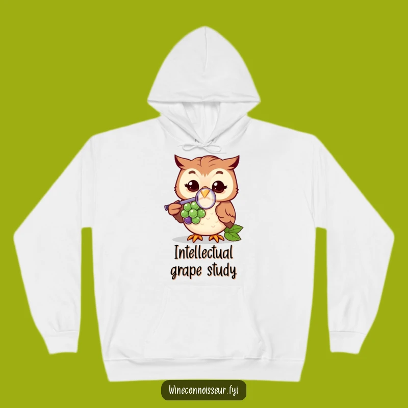 Funny Owl Grape Detective Hoodie - Cozy & Comical Gift for the Intrigued Soul