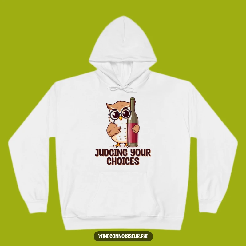 Funny Owl Wine Expert Hoodie: Cozy Wisdom Design, Perfect Warm Humorous Gift