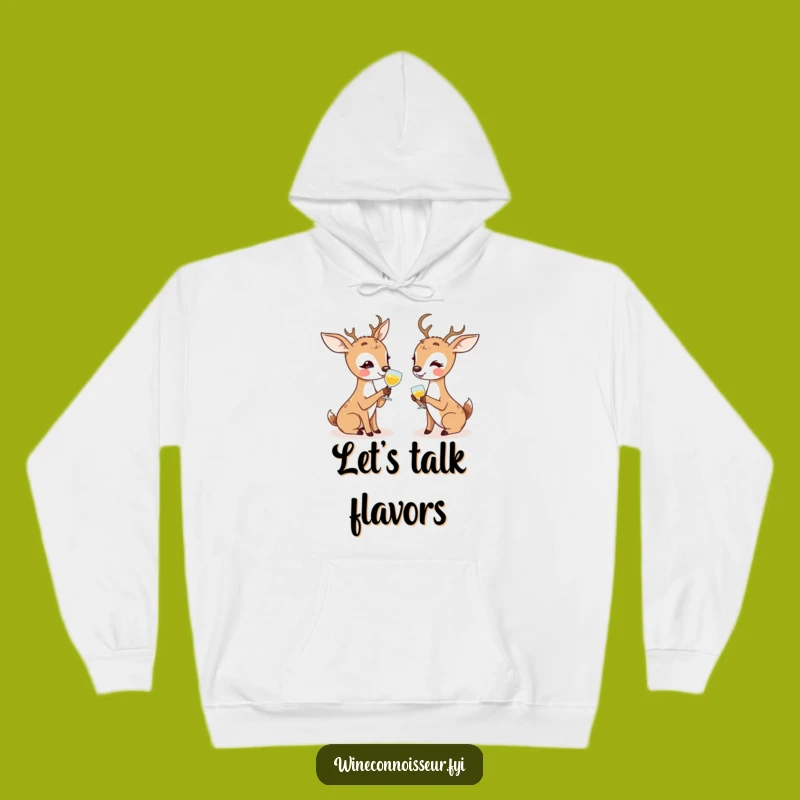 Funny Deer Tasting Hoodie: Cozy Discussion & Friendship Humor Gift