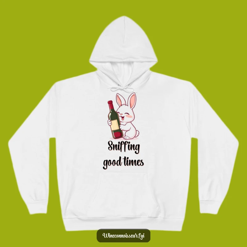 Funny Rabbit Wine Hoodie: Cozy Giggling Comfort Gift