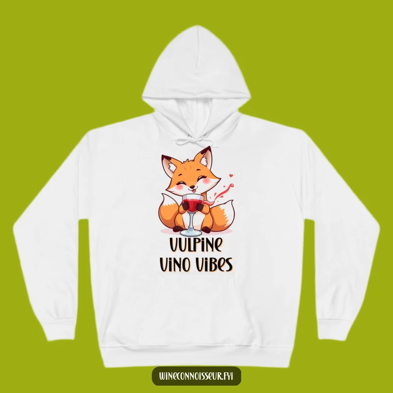 Funny Fox Wine Goblet Hoodie: Cozy Swirling Comfort Gift