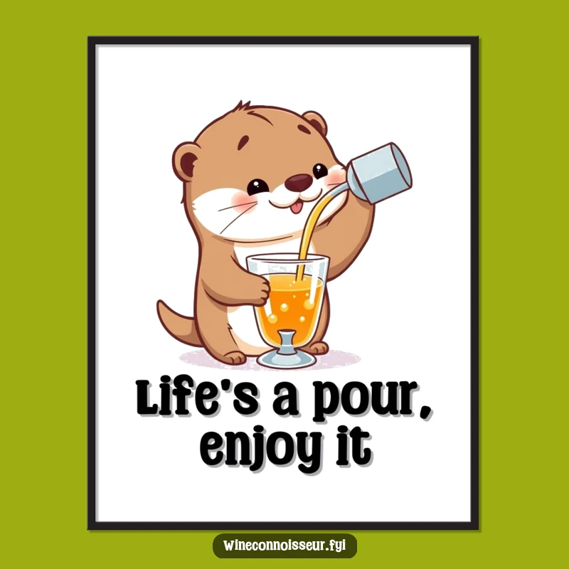 Free Printable Wall Art: Otter's Pour - Hilarious Downloadable Decor for Drink Lovers