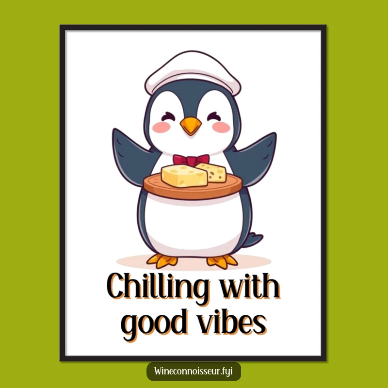 Funny Free Printable Penguin Art: Cheesy Server Downloadable Wall Decor