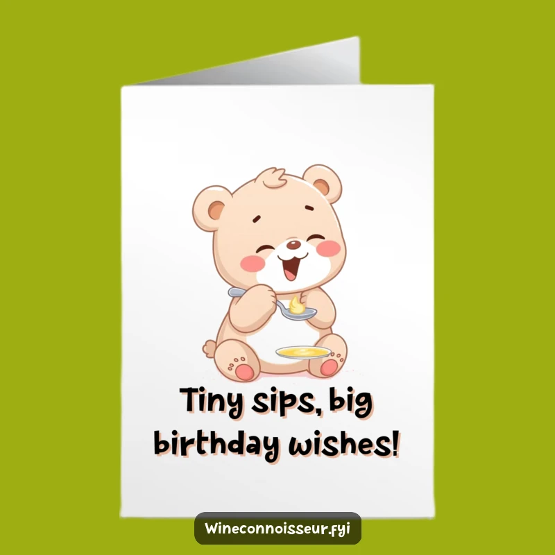Free Printable Giggling Bear Cub Birthday Card - Hilarious Downloadable Gift for Laughs