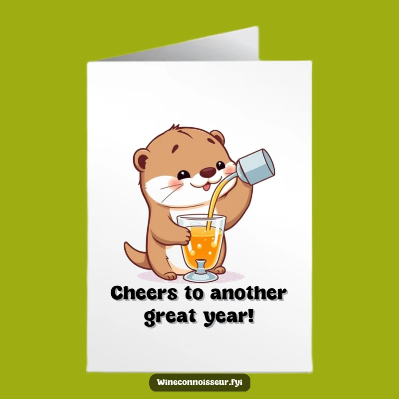 Free Printable Otter Birthday Card - Funny Downloadable Cheers for a Great Year!