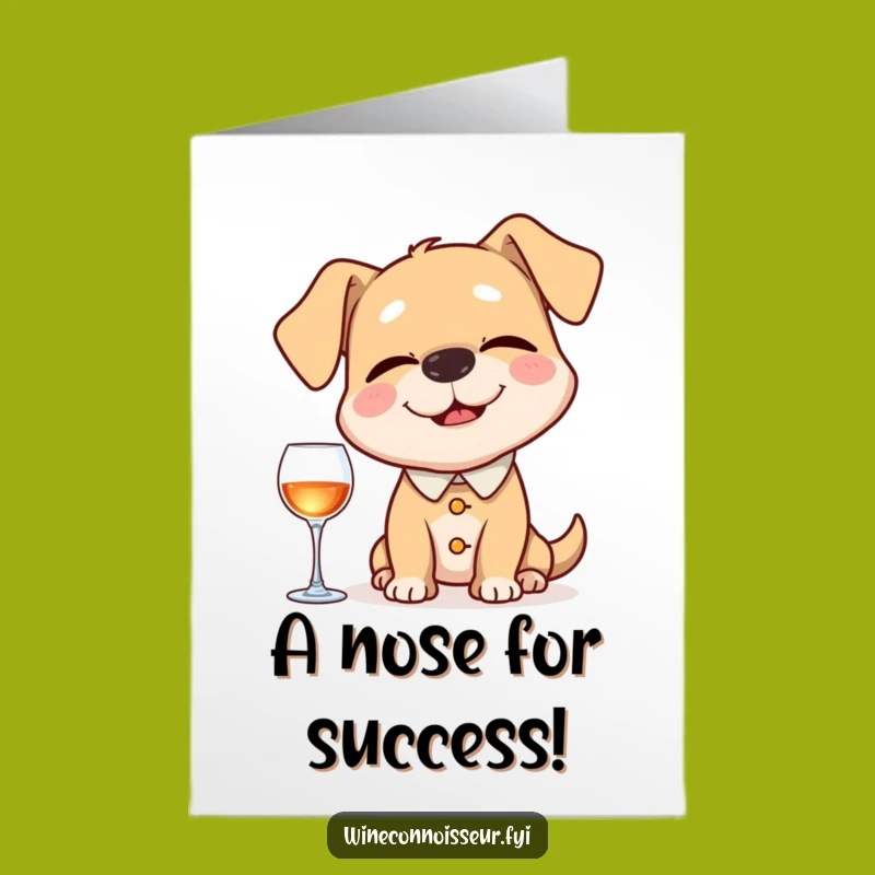 Free Printable Congrats Card: Dog Sommelier, Downloadable Gift for Achievements