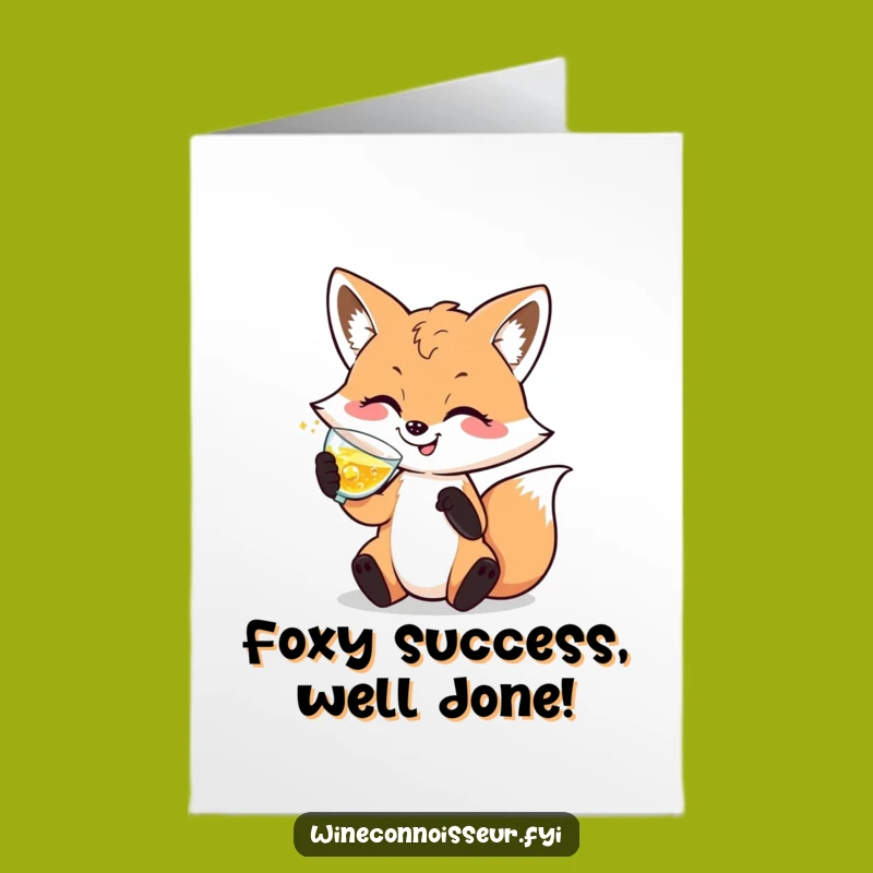 Free Printable Congrats Card: Fox's Sparkle Success Congratulations Downloadable Greeting