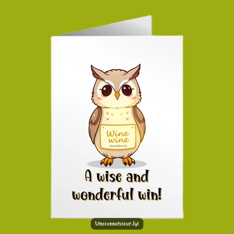 Free Printable Congrats Card: Glowing Kawaii Owl for Your Illuminating Success