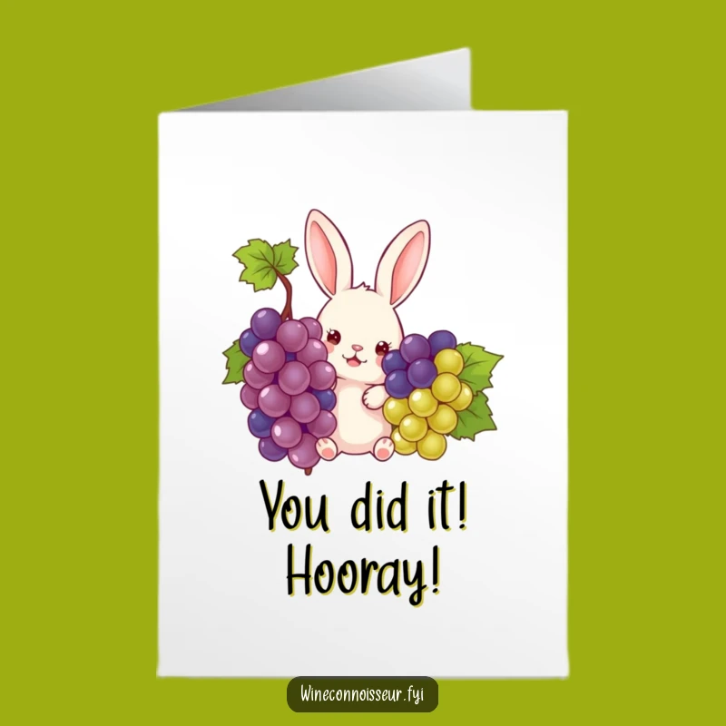 Free Printable Congrats Card: Rabbit Grape Surprise, Hilarious Downloadable Congratulations!