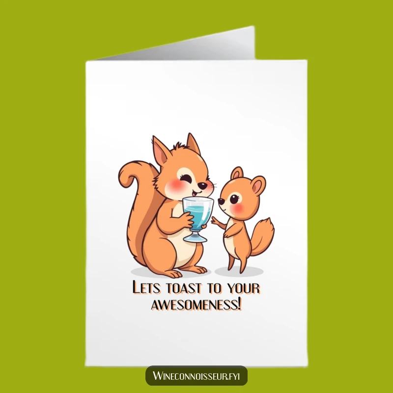 Free Printable Squirrel Congrats Card: Wise Offer Downloadable Gift