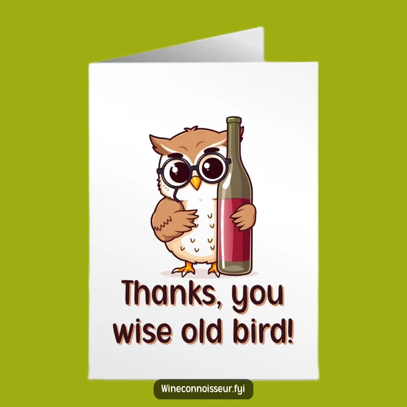 Free Printable Thank You Card: Owl's Choice Thank You Downloadable Greeting