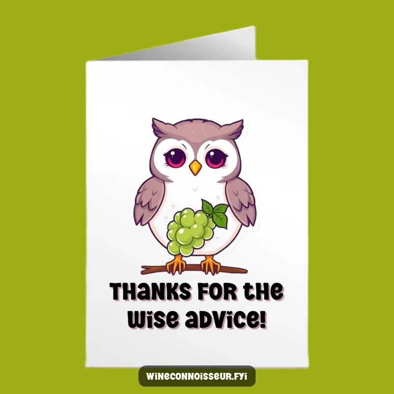 Free Printable Thank You Card: Proud Owl Grape, Funny Balance Downloadable Gift