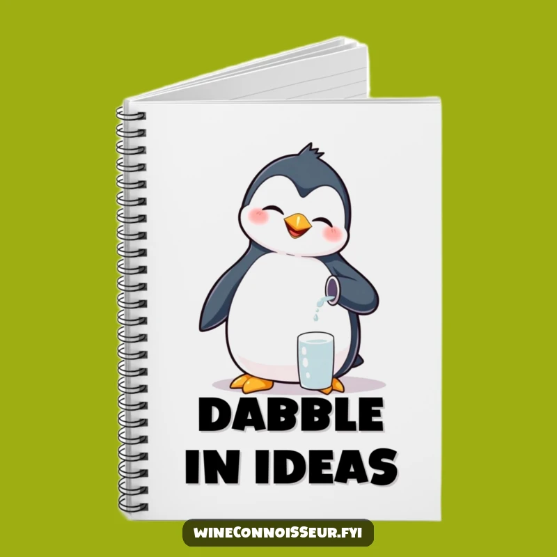 Funny Giggling Penguin Notebook - Tiny Pour Bird Journal Gift