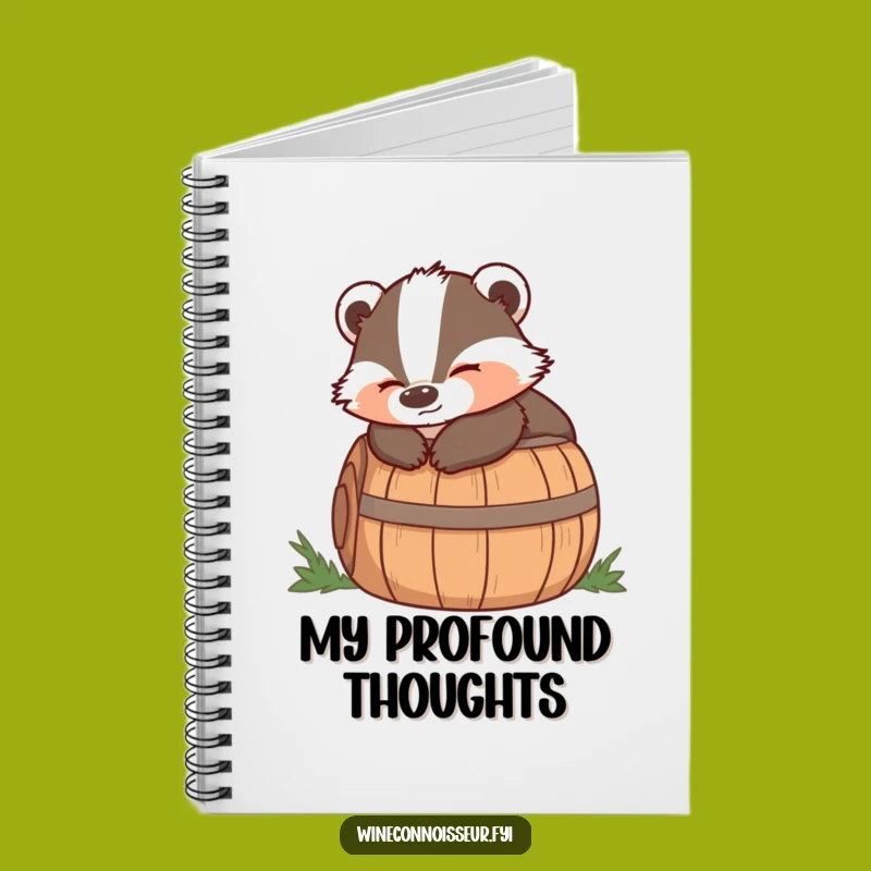 Funny Badger Barrel Notebook: Jot Down Your Wise Thoughts!