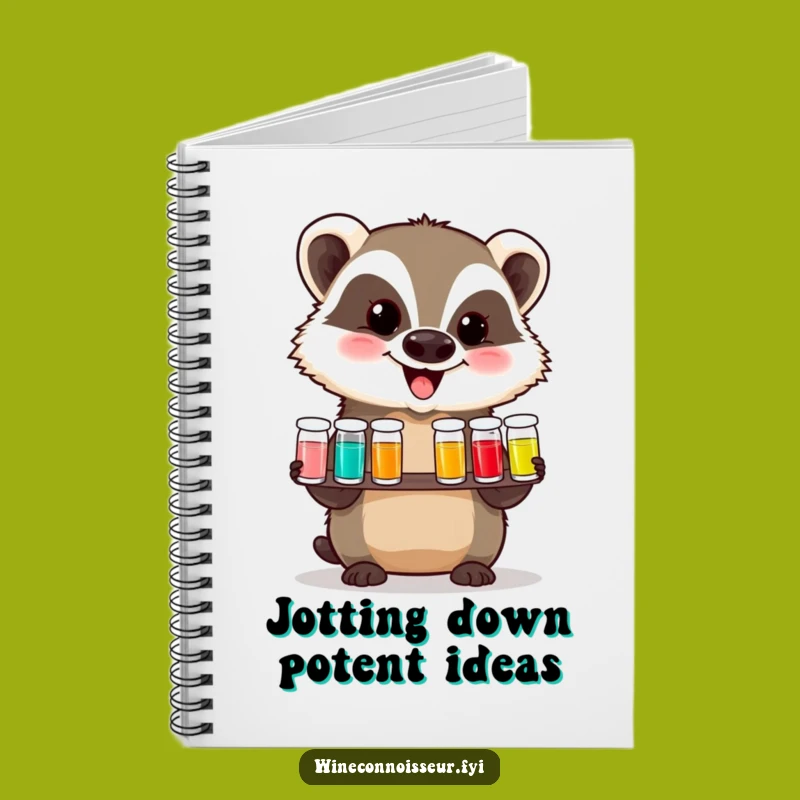 Funny Badger Tasting Flight Notebook: Jot Down Ideas with Glee