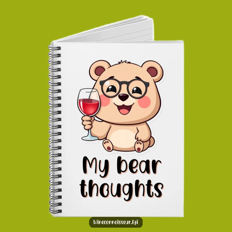 Funny Bear Monocle Notebook: Elegant Journal for Ideas Gift